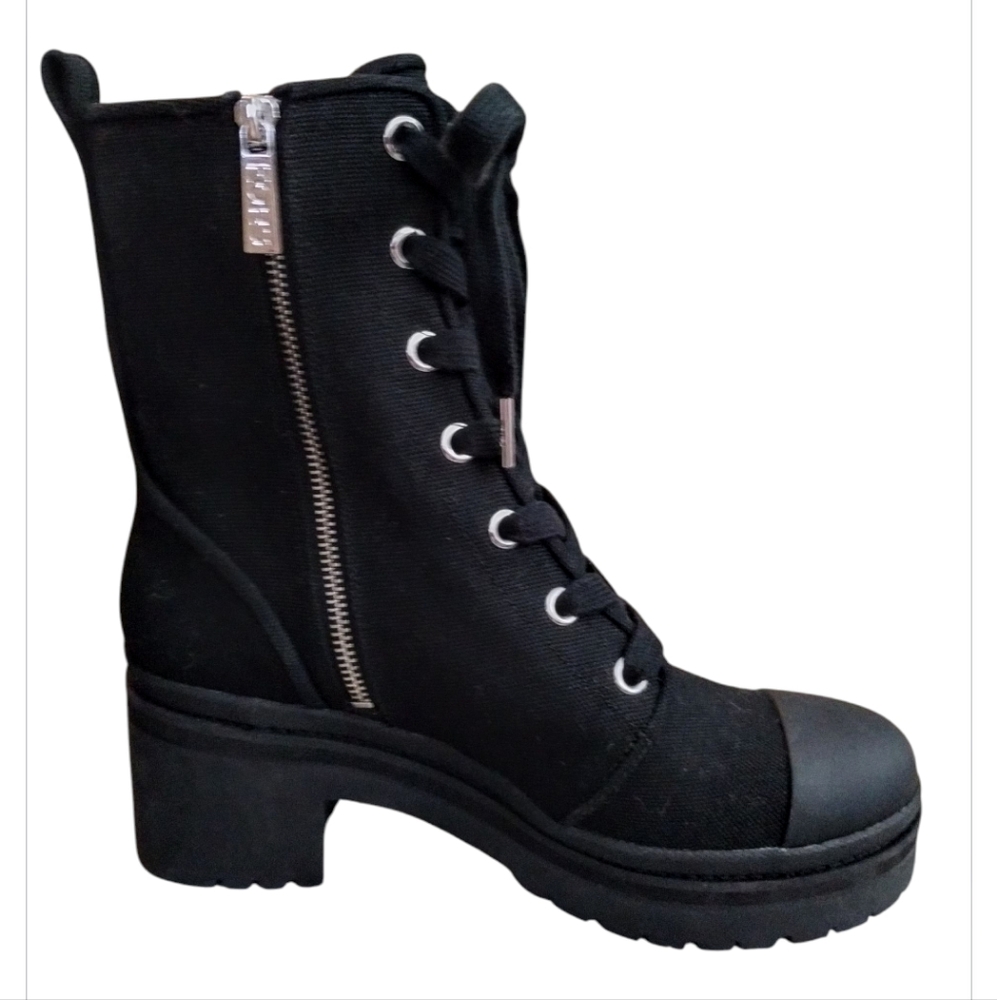 Michael Kors Black Combat Boots NWOT Size 9 M - Picture 3 of 7